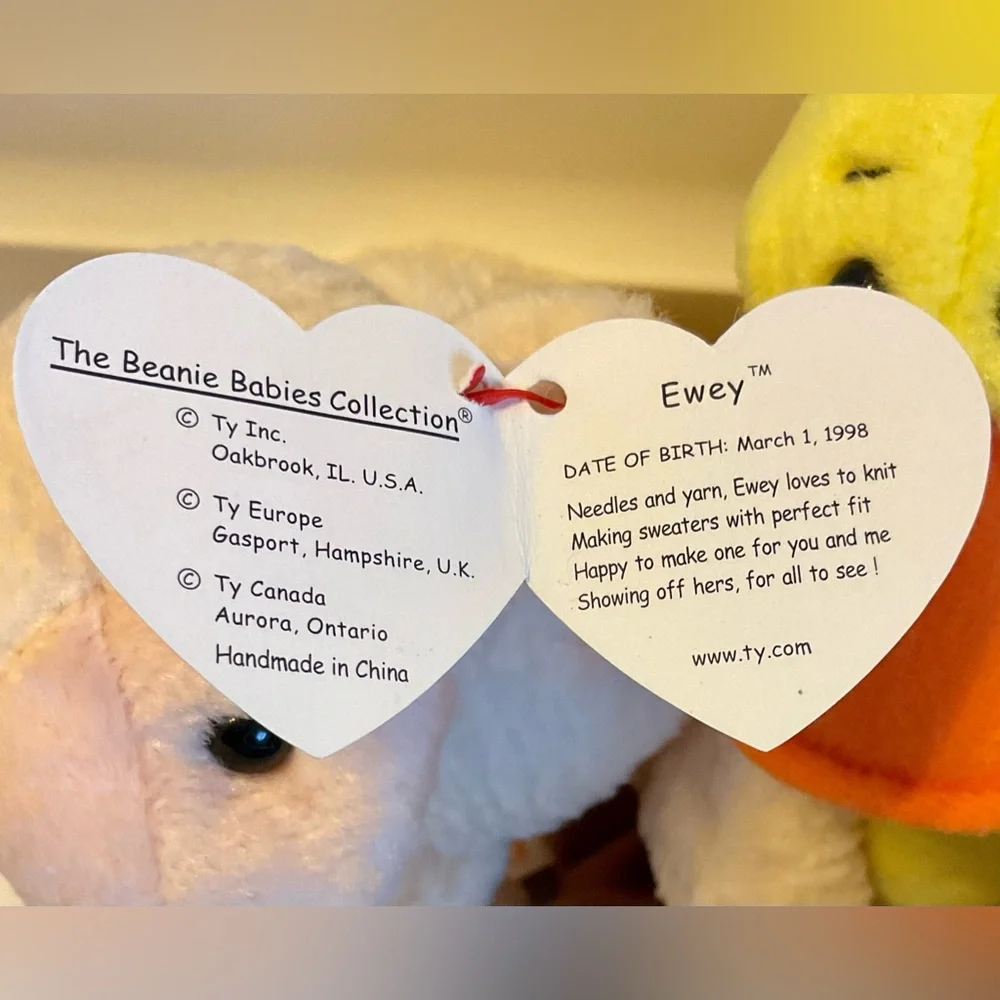 Ty Easter 🐣  Collection of beanie babies lamb 🐑 & bunny rabbits 🐇 set